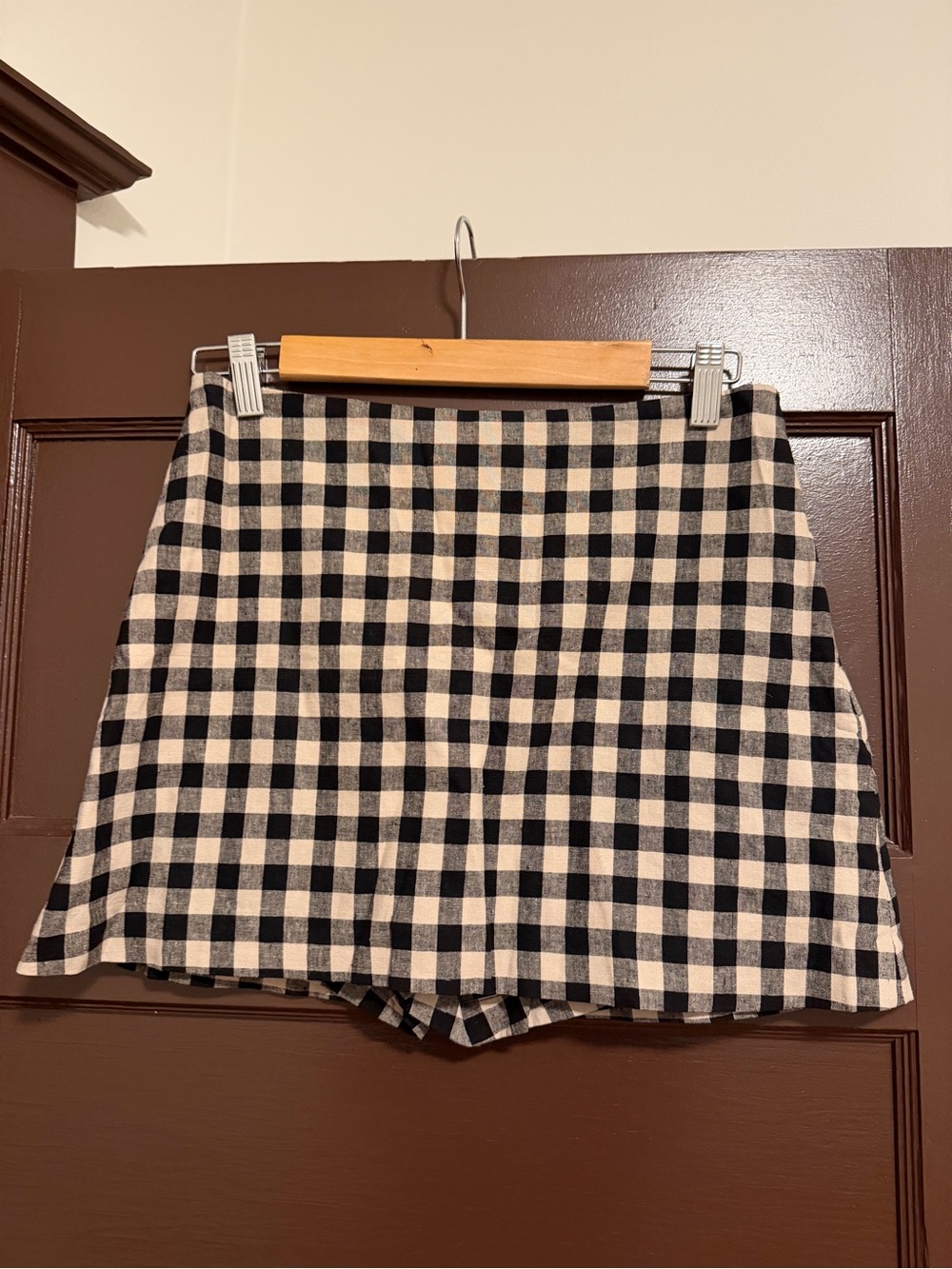 GAP Black & White Gingham Mini Skirt